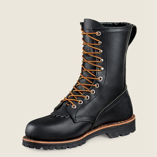 Work Støvler Dame - Red Wing Loggermax - 9-Inch Soft Toe - Made To Order - Sort - PJAVWI-209